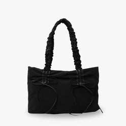 Tote Bag Nylon with Zip Closure and Adjustable Knotted Handles