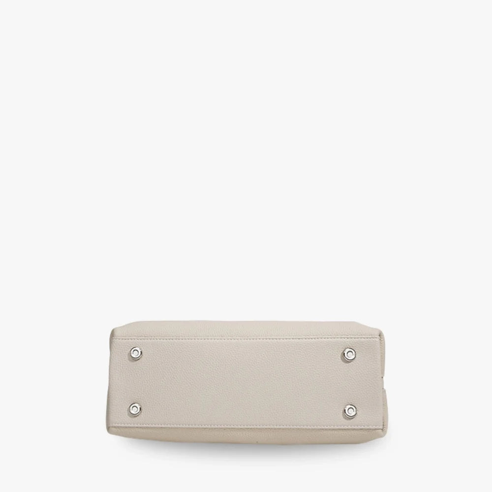 Top Handle Bag Grained Leather with Removable Crossbody Strap