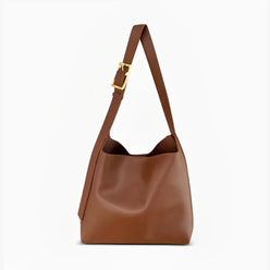 Shoulder Bag Faux Leather with Built-In Pouch and Magnetic Closure