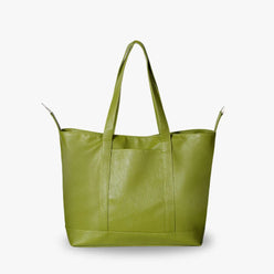 Tote Bag Faux Leather with Zip, Key Hook and Top Handles