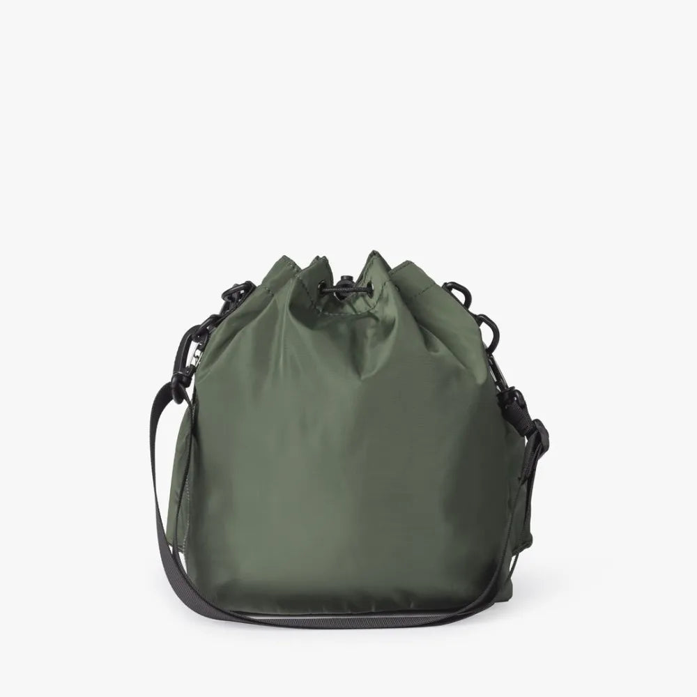 Bucket Bag Nylon with Drawstring, Top Handles and Strap