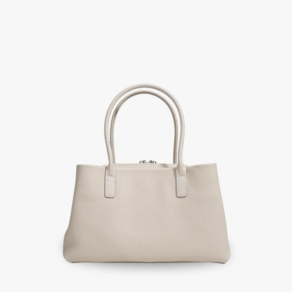 Top Handle Bag Grained Leather with Removable Crossbody Strap
