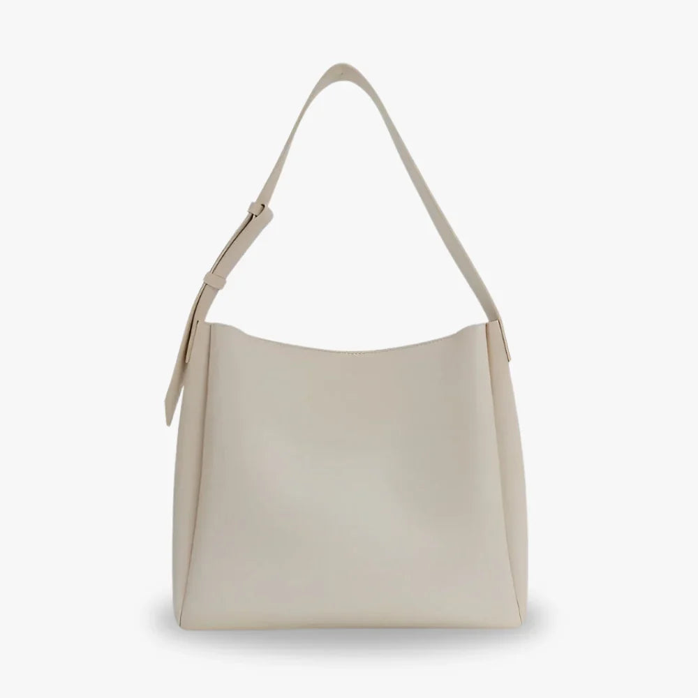 Hobo Bag Faux Leather with Matching Pouch and Adjustable Strap