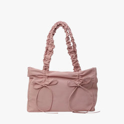 Tote Bag Nylon with Zip Closure and Adjustable Knotted Handles