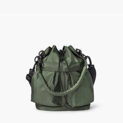 Bucket Bag Nylon with Drawstring, Top Handles and Strap