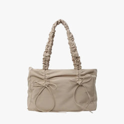 Tote Bag Nylon with Zip Closure and Adjustable Knotted Handles