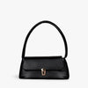 Shoulder Bag Faux Leather with Gold-Tone Hardware