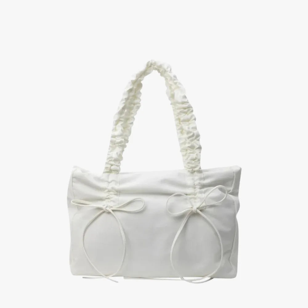 Tote Bag Nylon with Zip Closure and Adjustable Knotted Handles