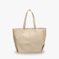 Tote Bag Faux Leather with Zipped Compartment and Sturdy Handles