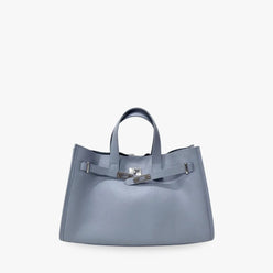 Tote Bag Grained Leather with Detachable Strap and Laptop Fit
