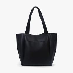 Tote Bag Faux Leather Tapered with Magnetic Closure and Pocket