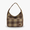 Hobo Bag Wool Cotton Blend Textured with Magnetic Closure