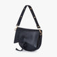 Crossbody Bag Faux Leather with Two Straps, Tassel and Snap Closure