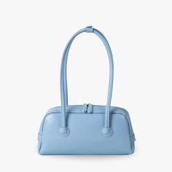 Bowling Bag Glossy Faux Leather with Double Zip and Long Handles