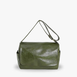 Tote Bag Faux Leather with Magnetic Flap, Zip and Side Pockets