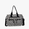 Crossbody Bag Checkered Corduroy with Top Handles and Pockets