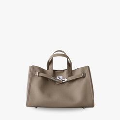 Tote Bag Grained Leather with Detachable Strap and Laptop Fit