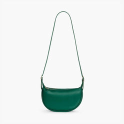 Crescent Bag Faux Leather with Zip and Adjustable Strap