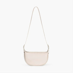 Crescent Bag Faux Leather with Zip and Adjustable Strap