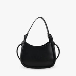 Top Handle Bag Faux Leather with Snap Clasp and Long Strap