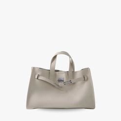 Tote Bag Grained Leather with Detachable Strap and Laptop Fit