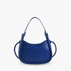 Top Handle Bag Faux Leather with Snap Clasp and Long Strap