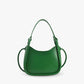 Top Handle Bag Faux Leather with Snap Clasp and Long Strap