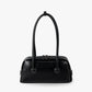 Bowling Bag Glossy Faux Leather with Double Zip and Long Handles