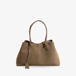 Tote Bag Faux Suede with Magnetic Closure for 16-Inch Laptop