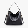 Top Handle Bag Faux Leather with Removable Strap and Zip Top