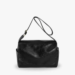 Tote Bag Faux Leather with Magnetic Flap, Zip and Side Pockets