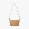 Crescent Bag Faux Leather Woven Detail with Zip and Strap