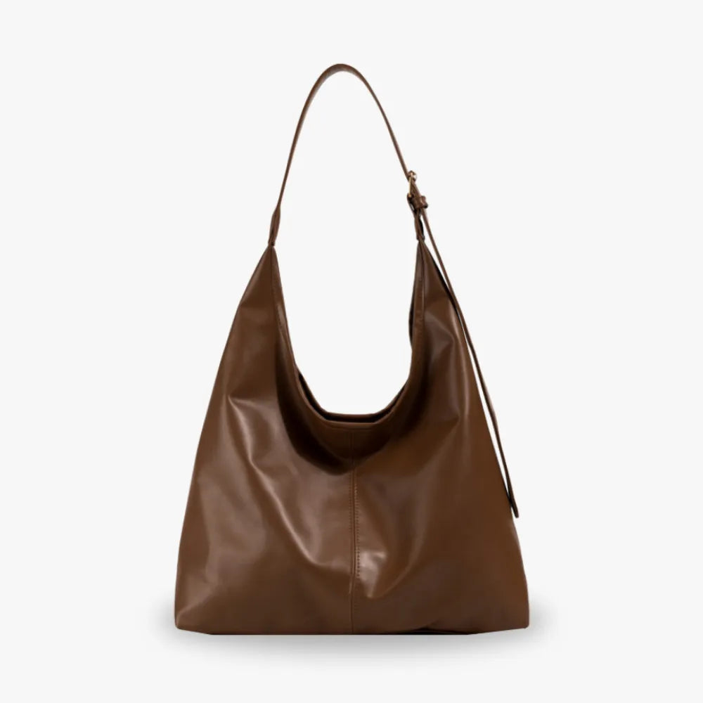 Hobo Bag Faux Leather with Adjustable Strap and Magnetic Closure