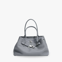 Top Handle Bag Grained Leather with Removable Crossbody Strap
