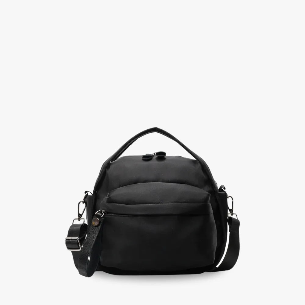 Crossbody Bag Water-Repellent Nylon with Double Zip and Pockets