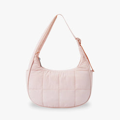 Shoulder Bag Quilted Waterproof Nylon with Zip and Mesh Pockets