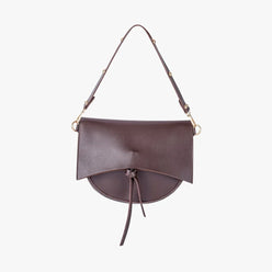 Crossbody Bag Faux Leather with Two Straps, Tassel and Snap Closure