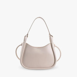 Top Handle Bag Faux Leather with Snap Clasp and Long Strap