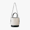Tote Bag Canvas Faux Leather with Adjustable Crossbody Strap