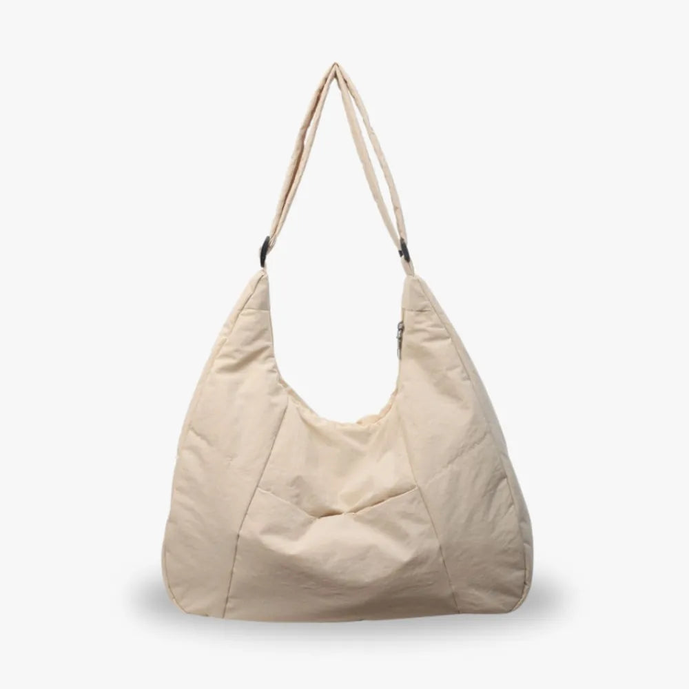 Tote Bag Padded Cotton Nylon with Zip and Wide Adjustable Strap