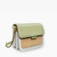 Crossbody Bag Faux Leather Two-Tone with Two Removable Straps