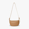 Crescent Bag Faux Leather Woven Detail with Zip and Strap