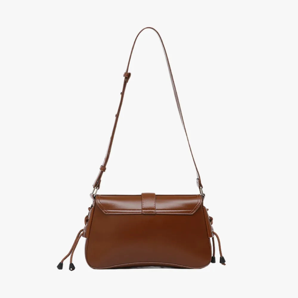 Crossbody Bag Faux Leather with Magnetic Flap and Zip Pockets