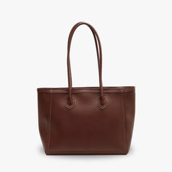 Tote Bag Faux Leather with Zip and Long Handles for Laptop
