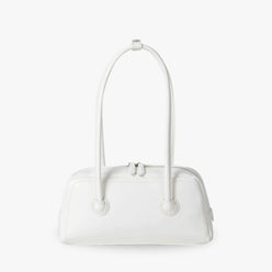 Bowling Bag Glossy Faux Leather with Double Zip and Long Handles