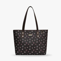 Tote Bag Patterned Faux Leather with Zip for 15-Inch Laptop