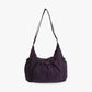Crossbody Bag Checkered Nylon Polyester with Drawstring Front Pocket