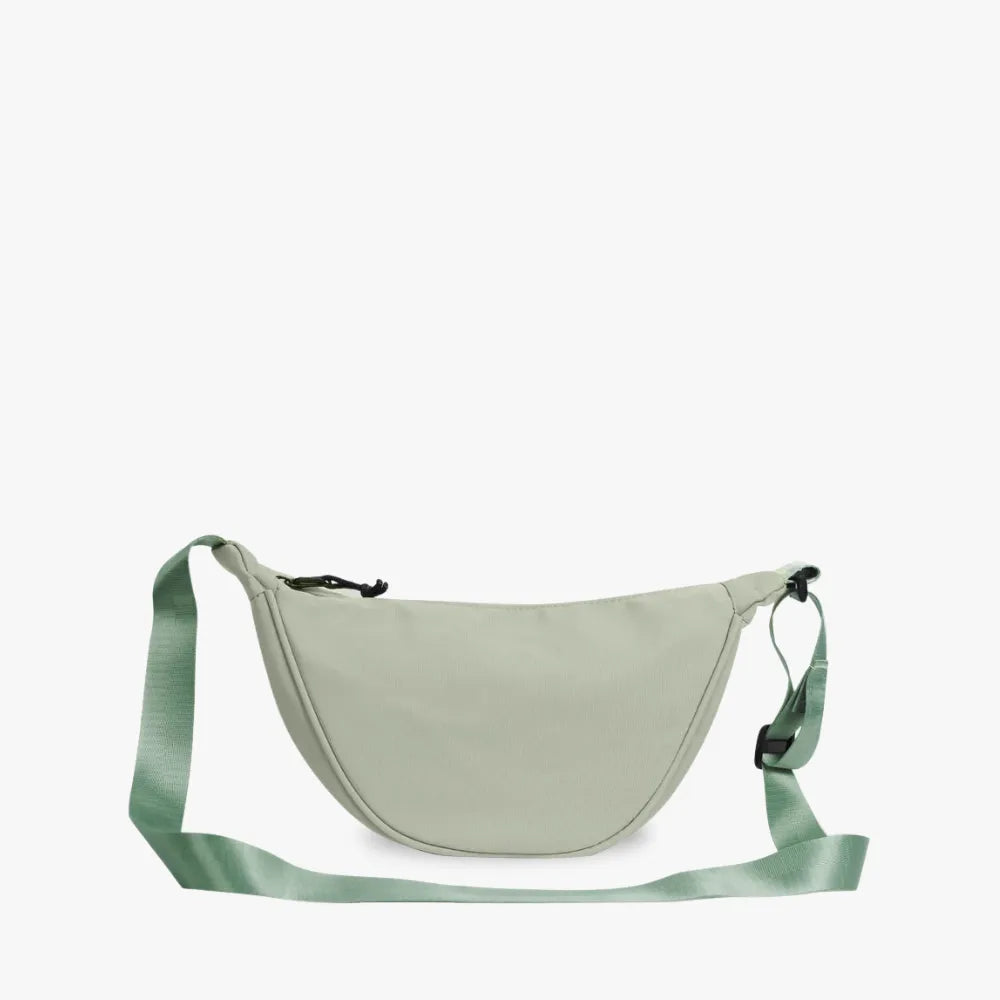 Nylon crossbody bag with zip closure and adjustable strap