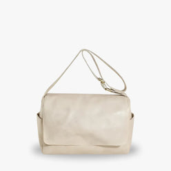 Tote Bag Faux Leather with Magnetic Flap, Zip and Side Pockets