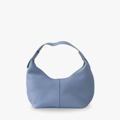 Shoulder Bag Textured Faux Leather with Zip and Wide Strap